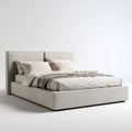 Polsterbett Doppelbett Beige 180 x 200 cm Polyester Rechteckig