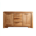 Sideboard mit 2 Türen und 4 Schubladen Eiche Natur Massivholz rechteckig 150 x 45 x 90 cm