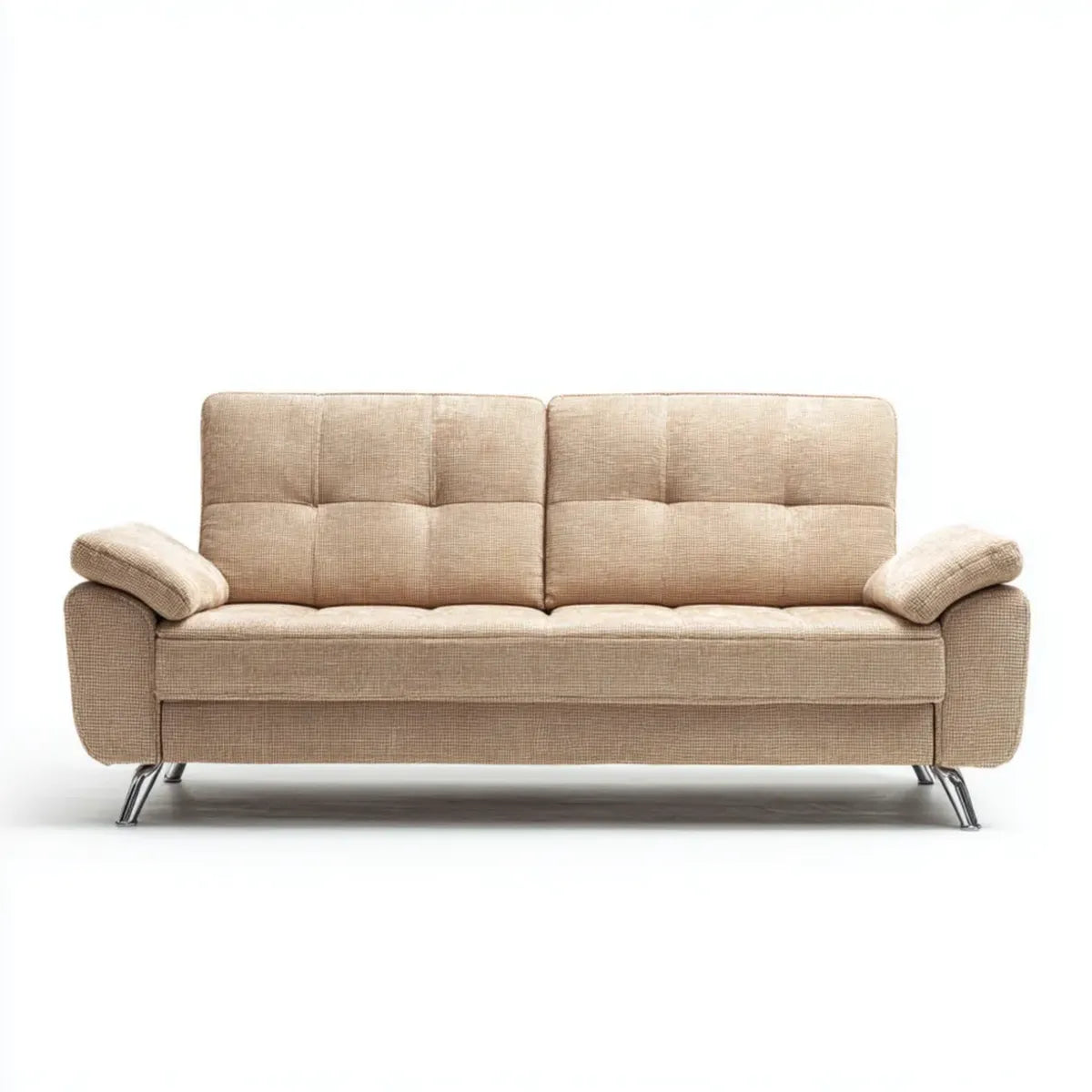 3-Sitzer Sofa Beige 210 x 88 x 86 cm Polyester Rechteckig