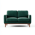 2-Sitzer Sofa Dunkelgrün 140 x 78 x 82 cm Polyester Massivholz Rechteckig