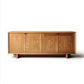 Sideboard Eiche natur 180 x 45 x 80 cm Massivholz rechteckig mit 4 Türen