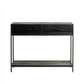 Konsolentisch mit 2 Schubladen Schwarz 110 x 35 x 80 cm Eisen Rechteckig